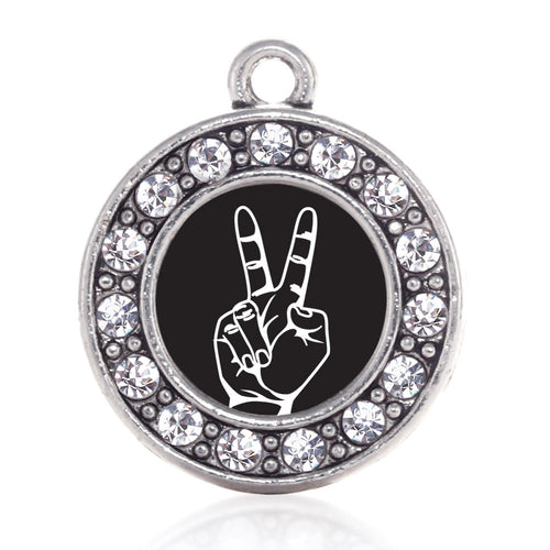 Peace Sign Language Interpreter Circle Charm