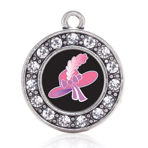 Pink Hat Circle Charm