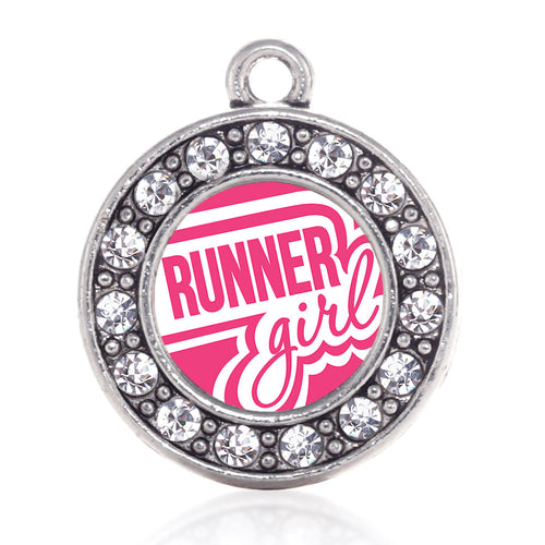 Runner Girl Circle Charm