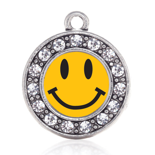 Smiley Face Circle Charm