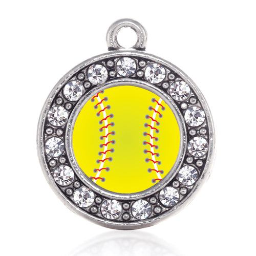 Softball Circle Charm