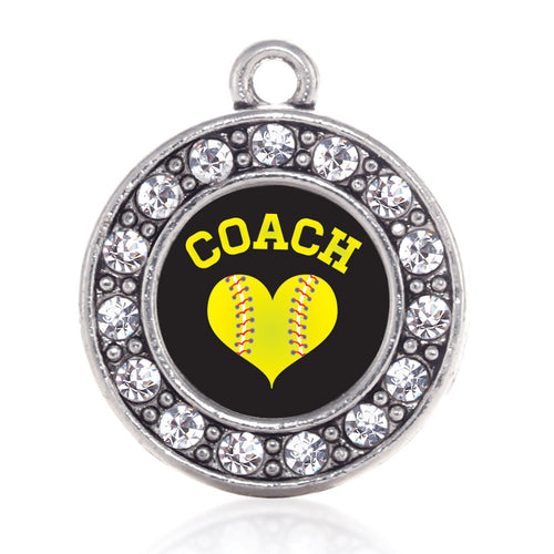 Softball Coach Circle Charm
