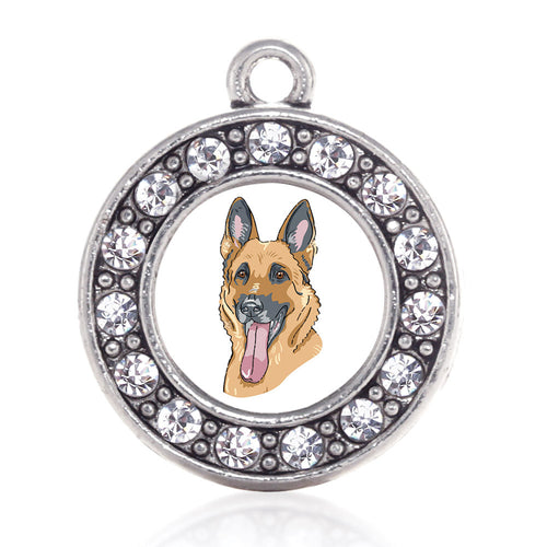 The German Shepherd Circle Charm