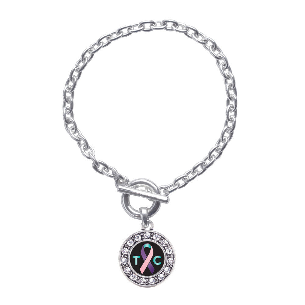 Thyroid Cancer Support Circle Charm