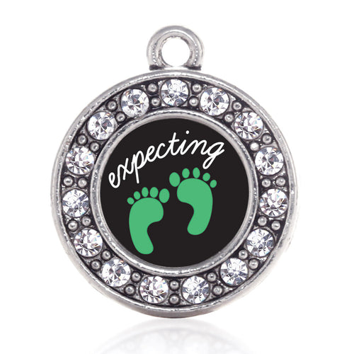 We're Expecting! Footprints Circle Charm