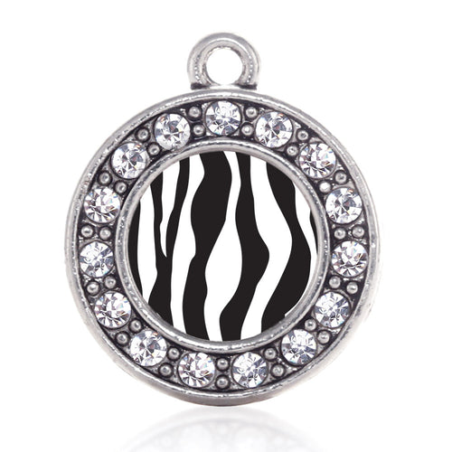 Zebra Print Circle Charm