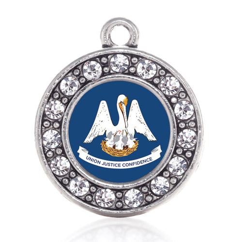 Louisiana Flag Circle Charm