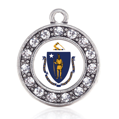Massachusetts Flag Circle Charm