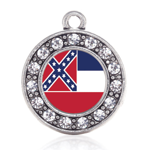 Mississippi Flag Circle Charm