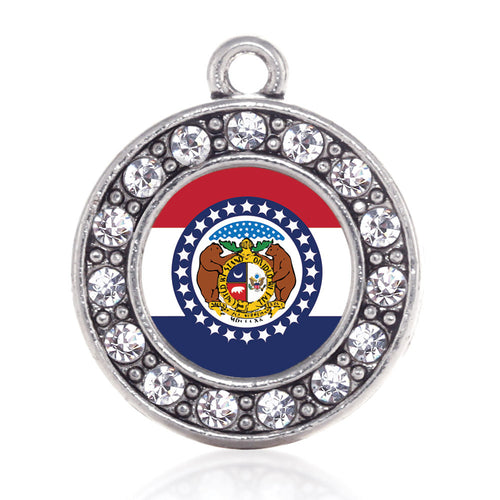 Missouri Flag Circle Charm