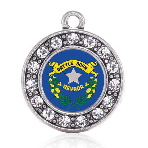 Nevada Flag Circle Charm