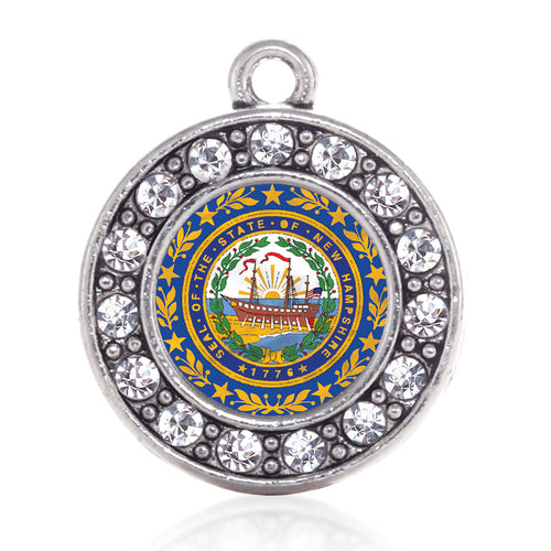 New Hampshire Flag Circle Charm