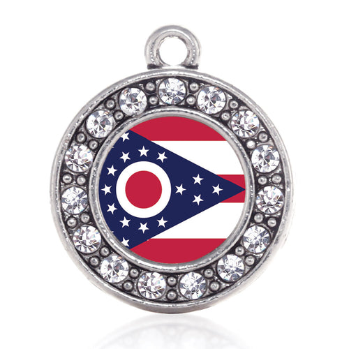 Ohio Flag Circle Charm