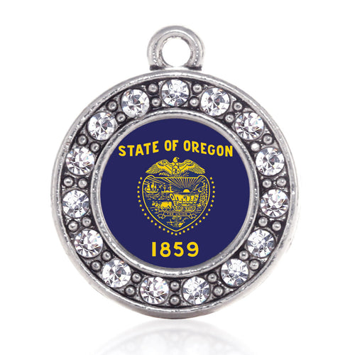 Oregon Flag Circle Charm
