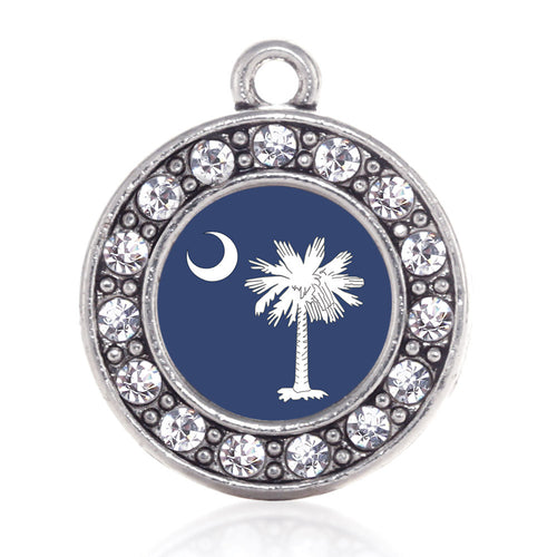 South Carolina Flag Circle Charm