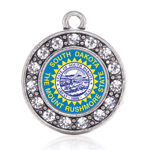 South Dakota Flag Circle Charm