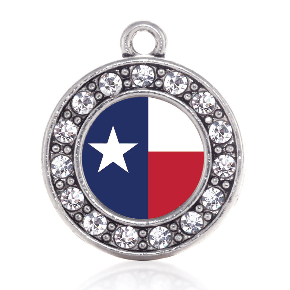 Texas Flag Circle Charm