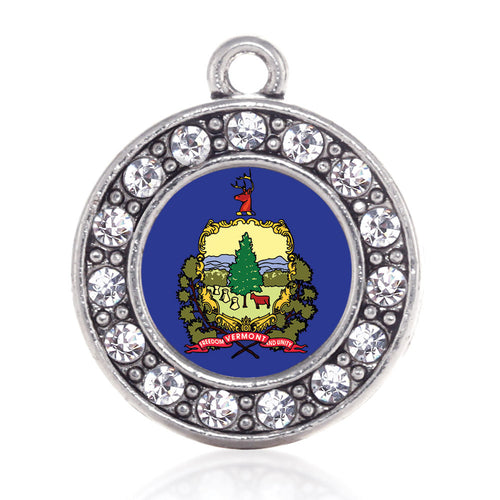 Vermont Flag Circle Charm