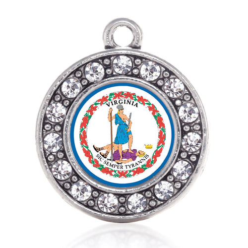 Virginia Flag Circle Charm
