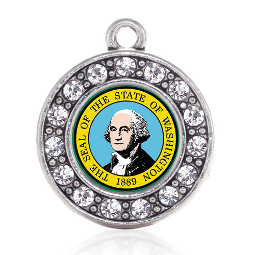 Washington Flag Circle Charm