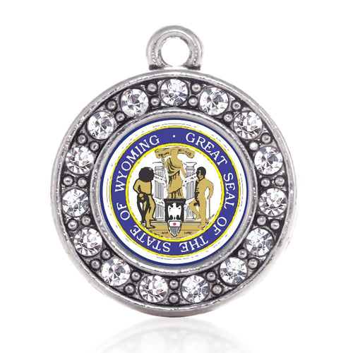 Wyoming Flag Circle Charm