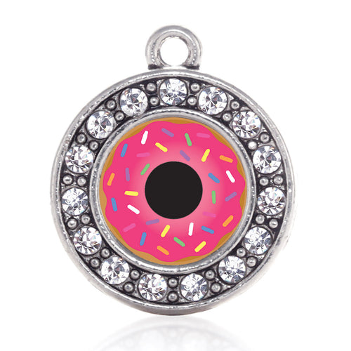 Sprinkled Donut Circle Charm