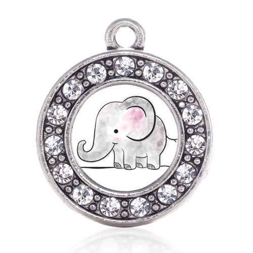 Baby Elephant Circle Charm