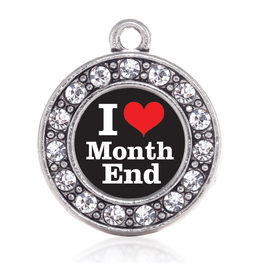 I Love Months End Accountant Circle Charm