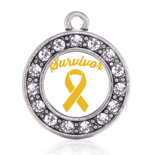 Yellow Ribbon Survivor Circle Charm