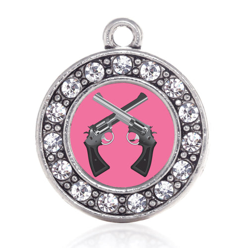 Girls N' Guns Circle Charm