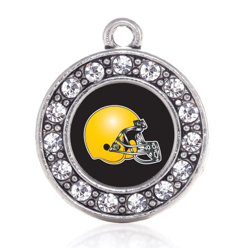 Black and Yellow Team Helmet Circle Charm