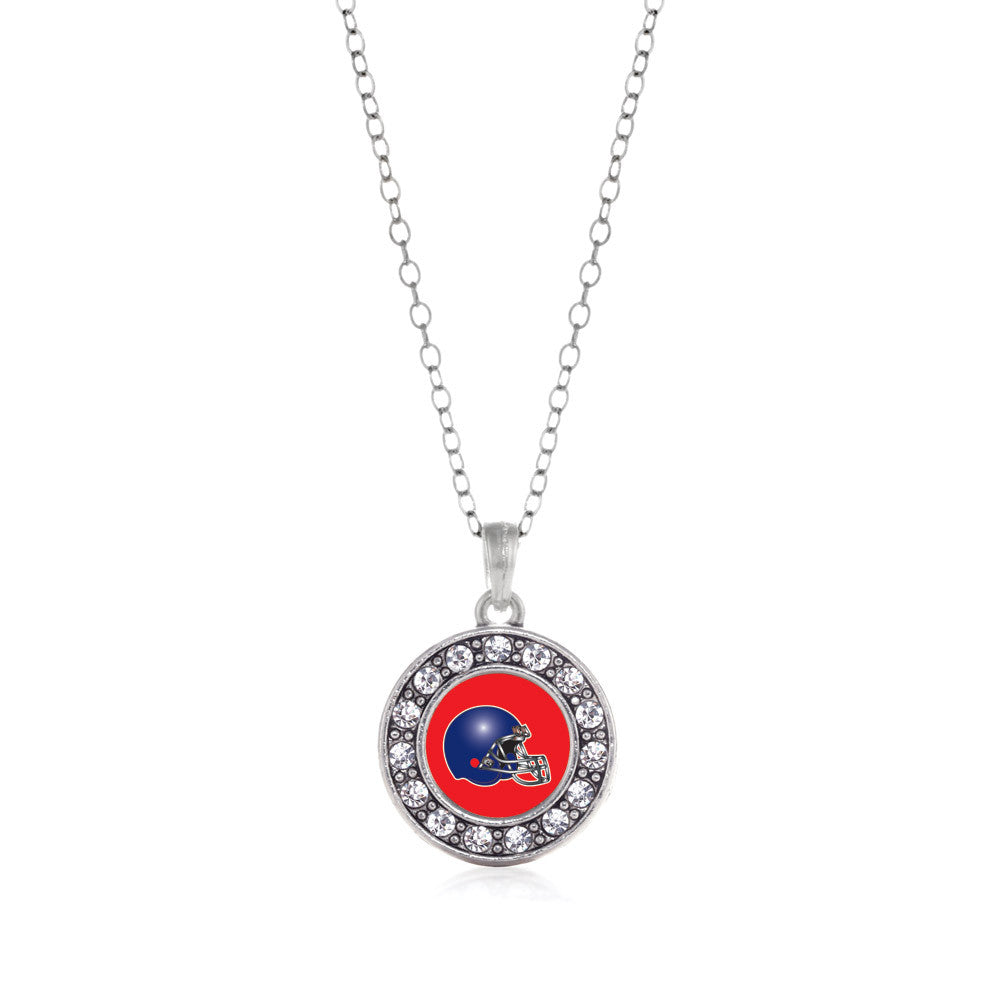 Red and Blue Team Helmet Circle Charm