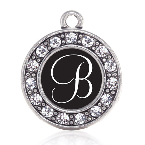 My Script Initials - Letter B Circle Charm