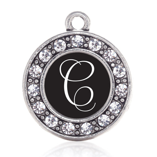 My Script Initials - Letter C Circle Charm