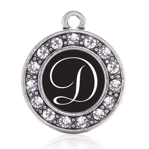 My Script Initials - Letter D Circle Charm