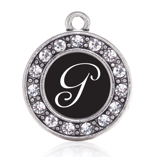 My Script Initials - Letter G Circle Charm