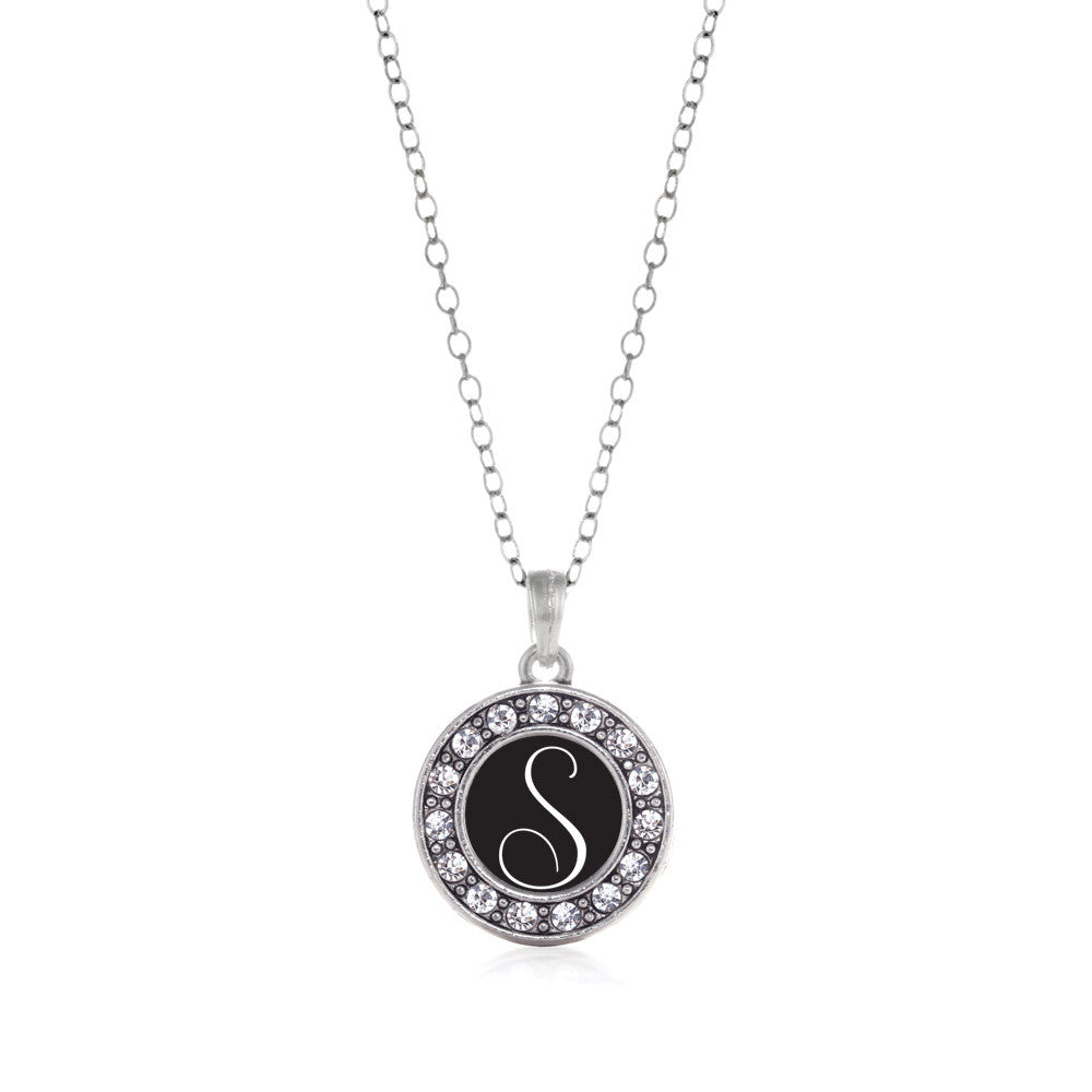 My Script Initials - Letter S Circle Charm