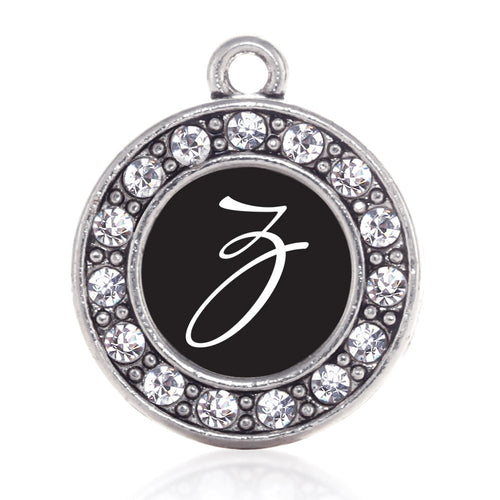 My Script Initials - Letter Z Circle Charm