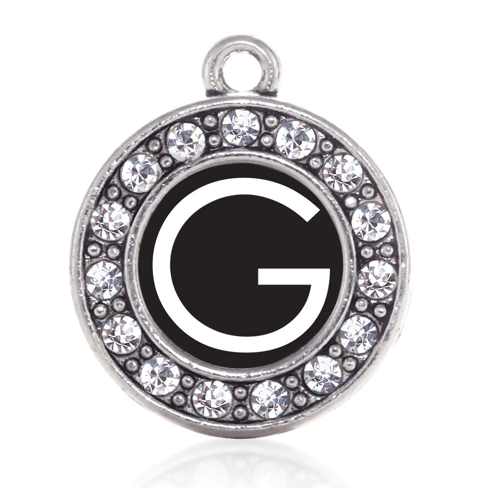My Initials - Letter G Circle Charm