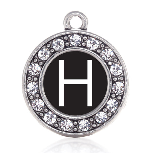 My Initials - Letter H Circle Charm