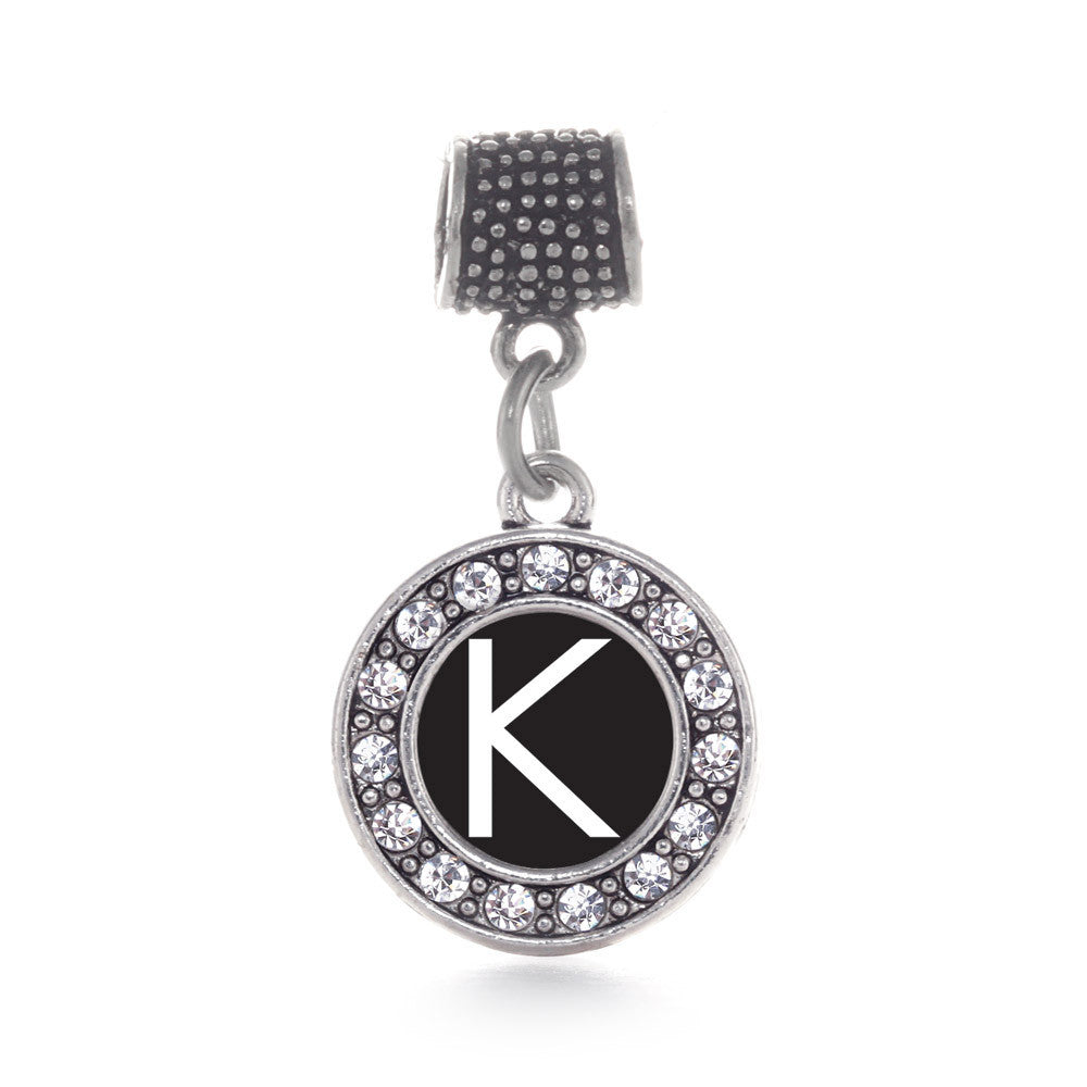 My Initials - Letter K Circle Charm