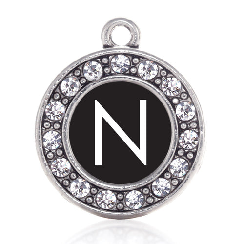 My Initials - Letter N Circle Charm