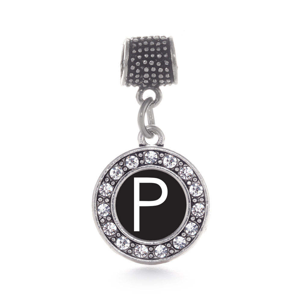 My Initials - Letter P Circle Charm