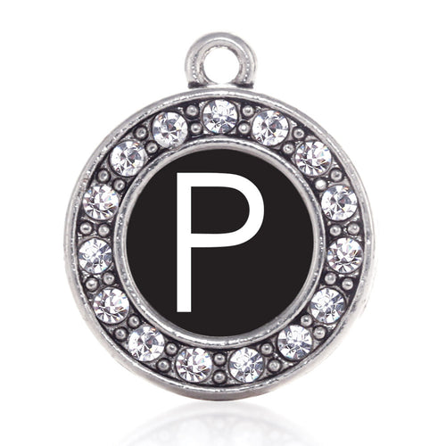 My Initials - Letter P Circle Charm