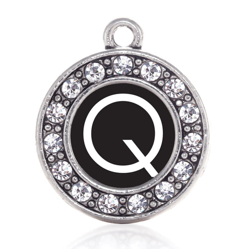 My Initials - Letter Q Circle Charm