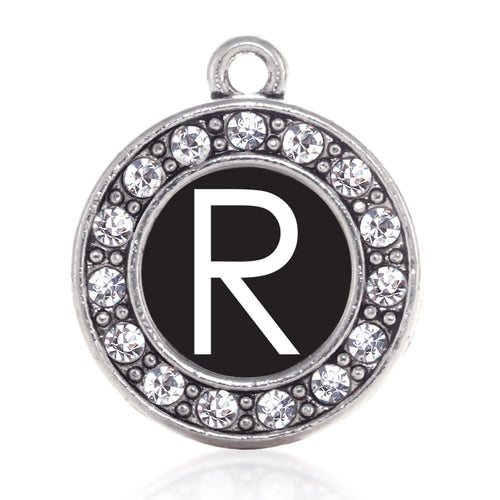 My Initials - Letter R Circle Charm