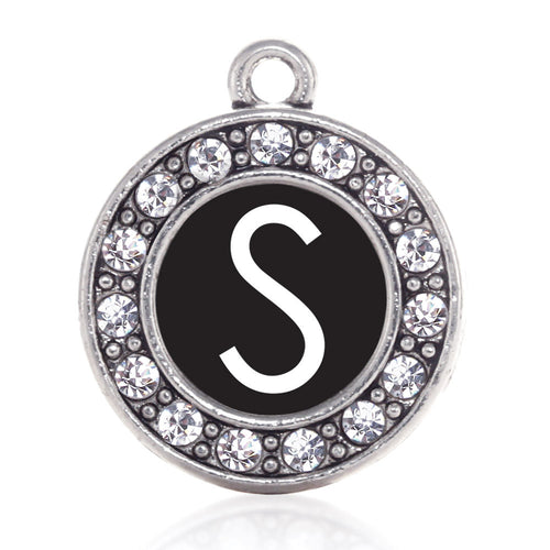 My Initials - Letter S Circle Charm