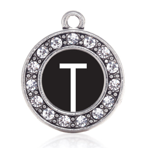 My Initials - Letter T Circle Charm
