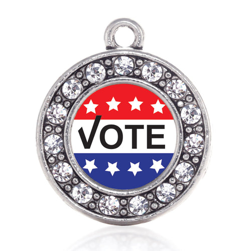 Vote Today Circle Charm