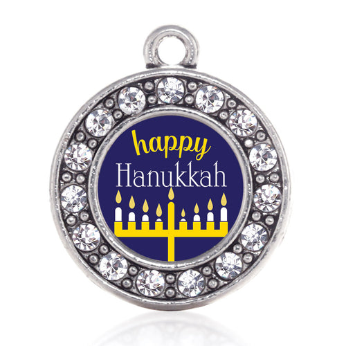 Happy Hanukkah Circle Charm